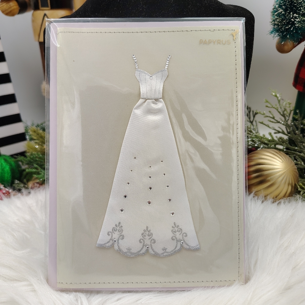 Papyrus White Wedding Card with Silver Accents